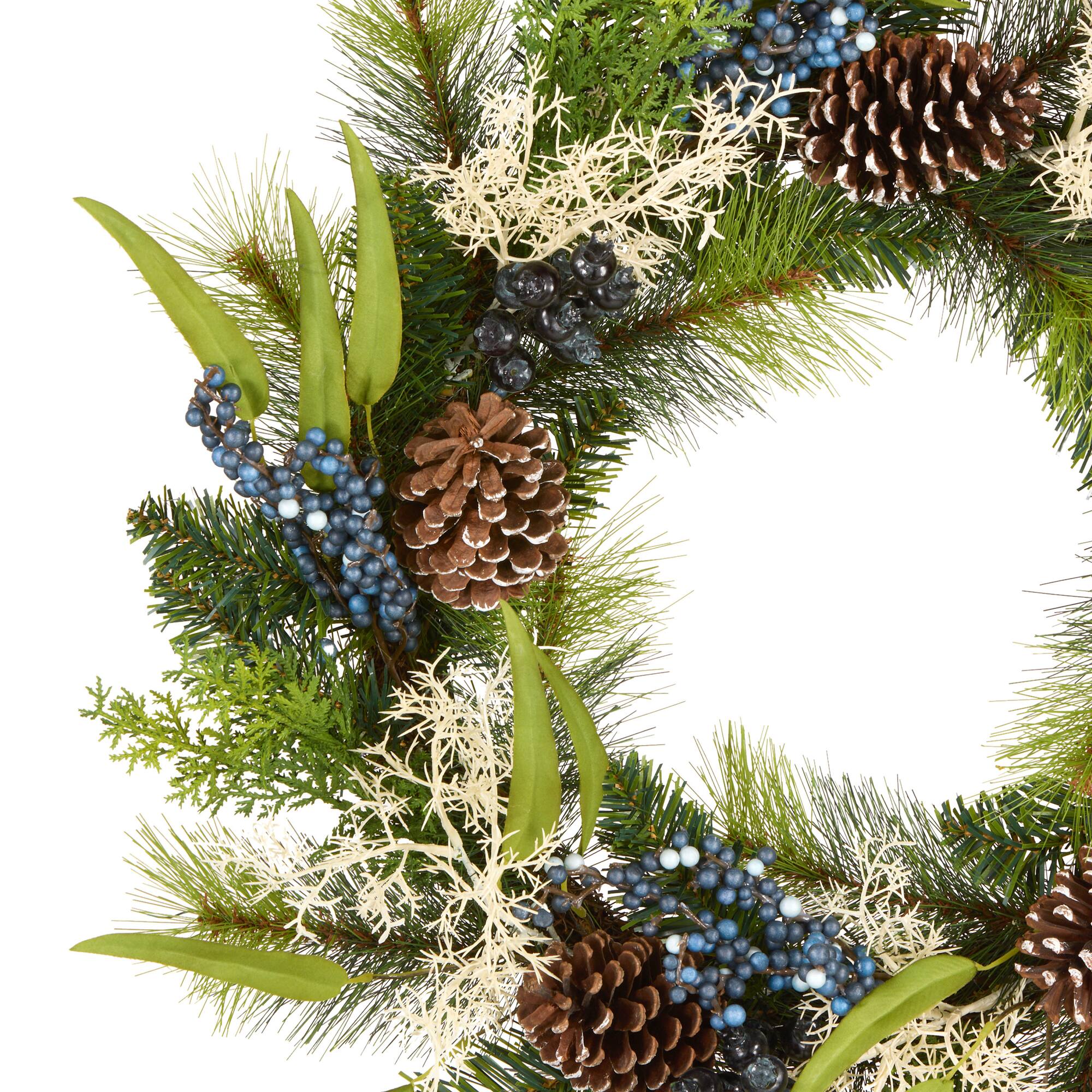 24" Blueberry Fields Wreath